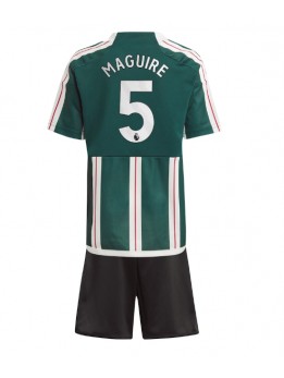 Manchester United Harry Maguire #5 Auswärts Trikotsatz für Kinder 2023-24 Kurzarm (+ Kurze Hosen)